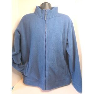 Orvis Mens XL Blue Full Zip Fleece Jacket Classic Collection VT USA Patch